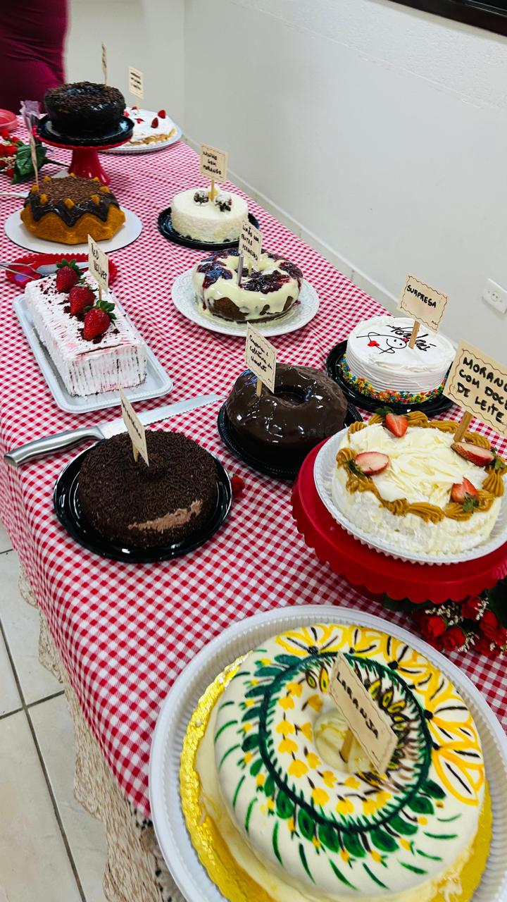 Mesa de bolos do Cake Piquenique